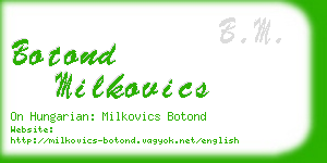 botond milkovics business card